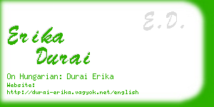 erika durai business card